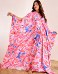 Long Kaftan Dress with Pleated Waist