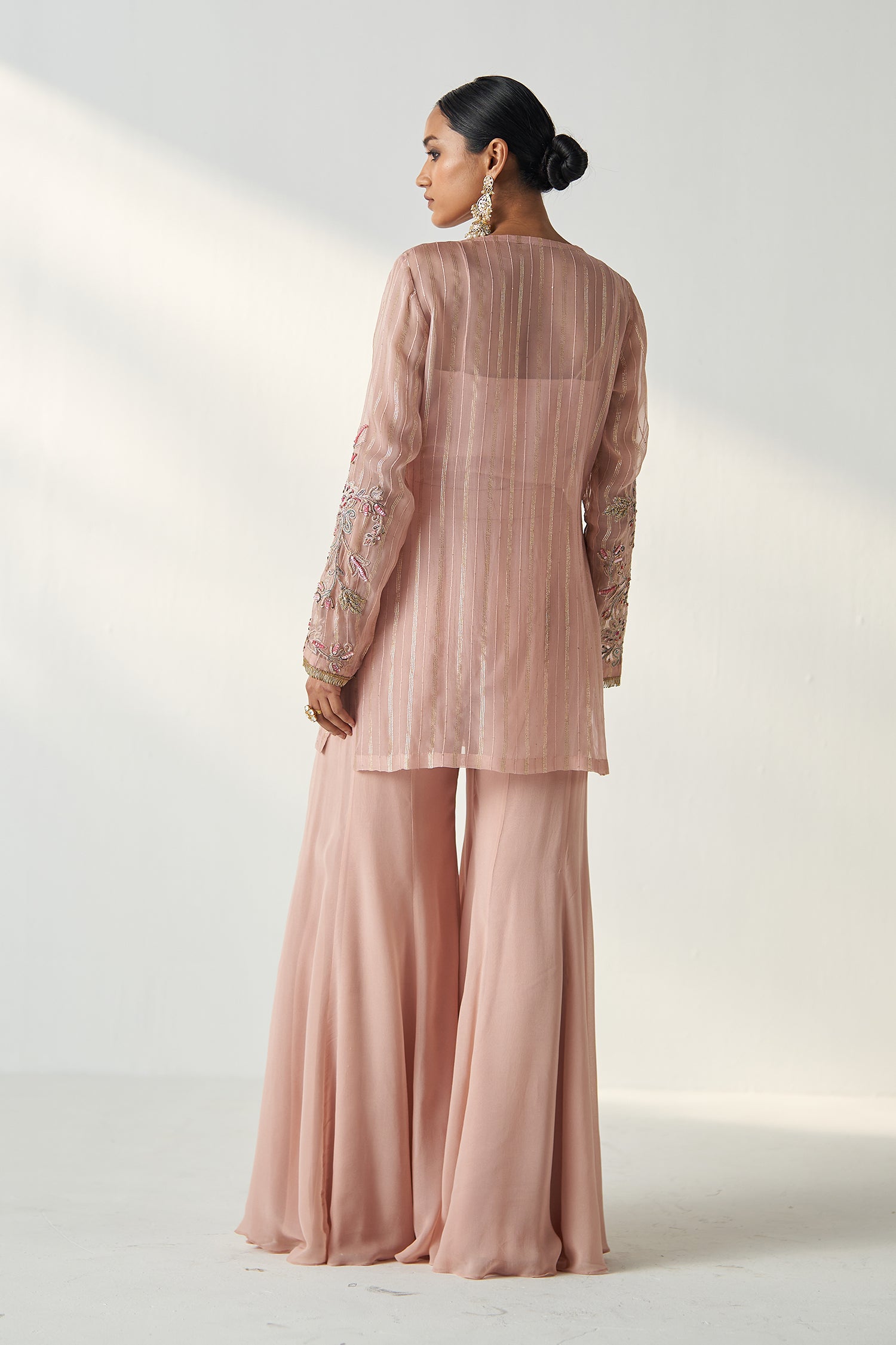 Tara Blush Pink Sharara Set -