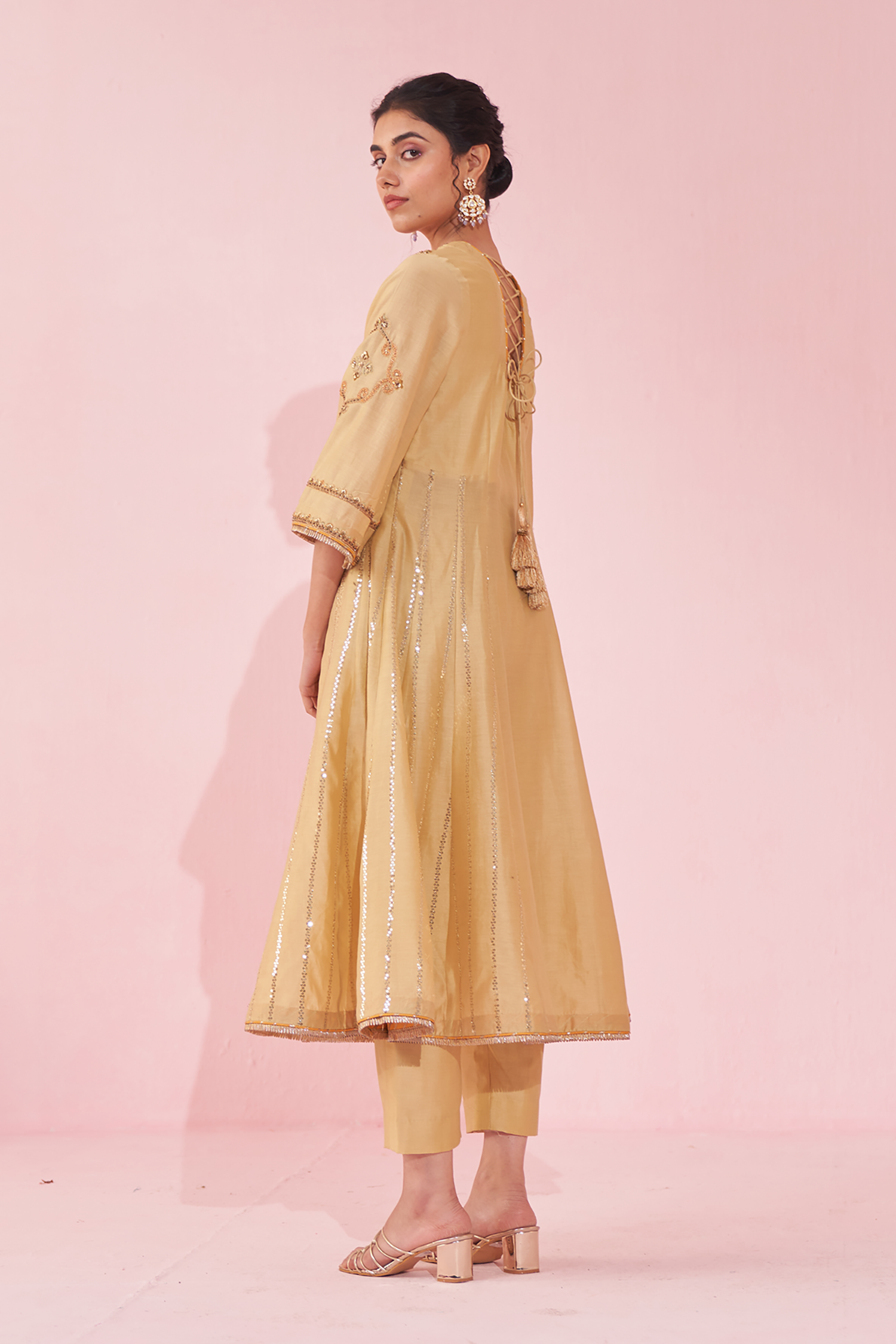 Gulzar Yellow Anarkali Set