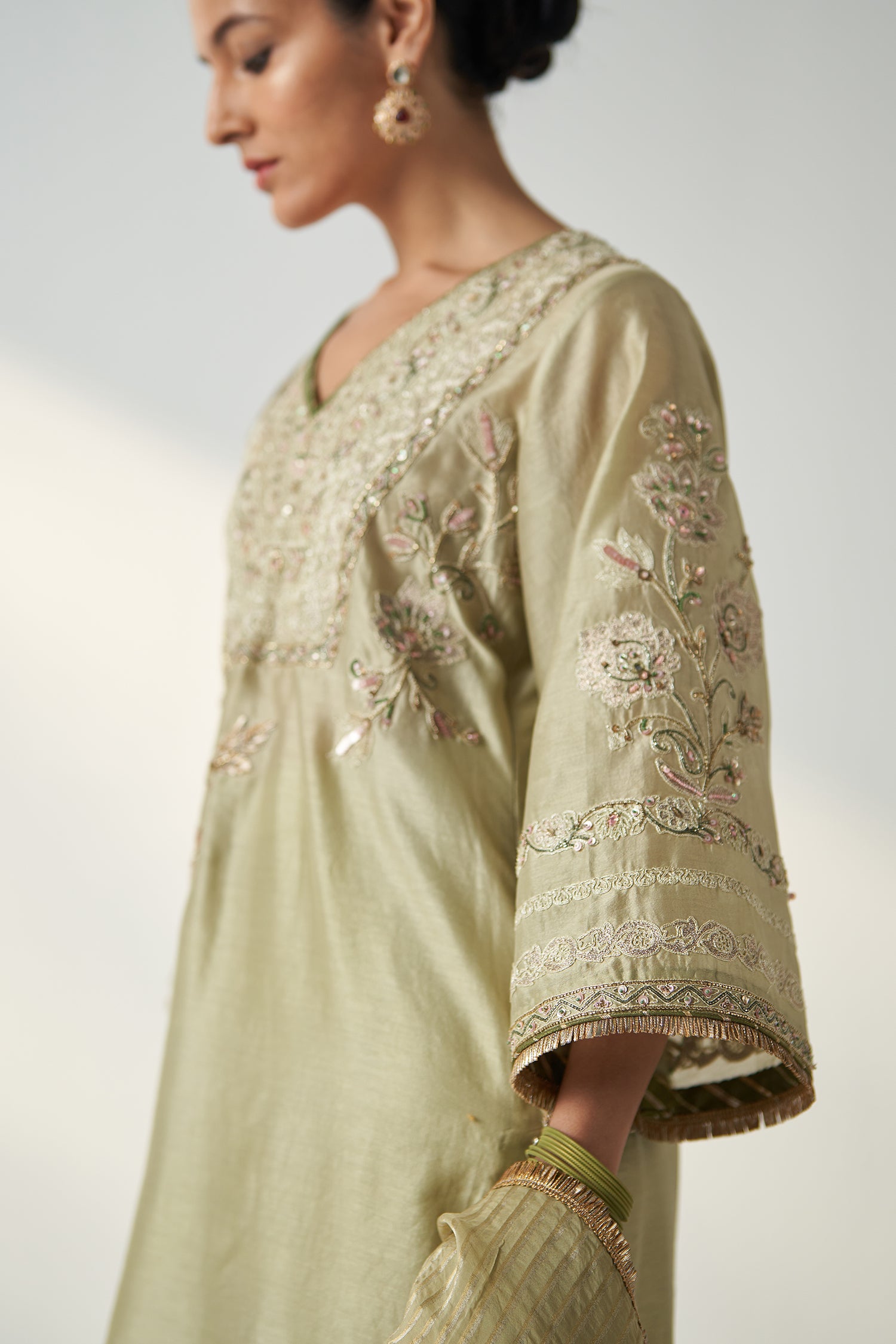 Roop Green Kurta Pant Set