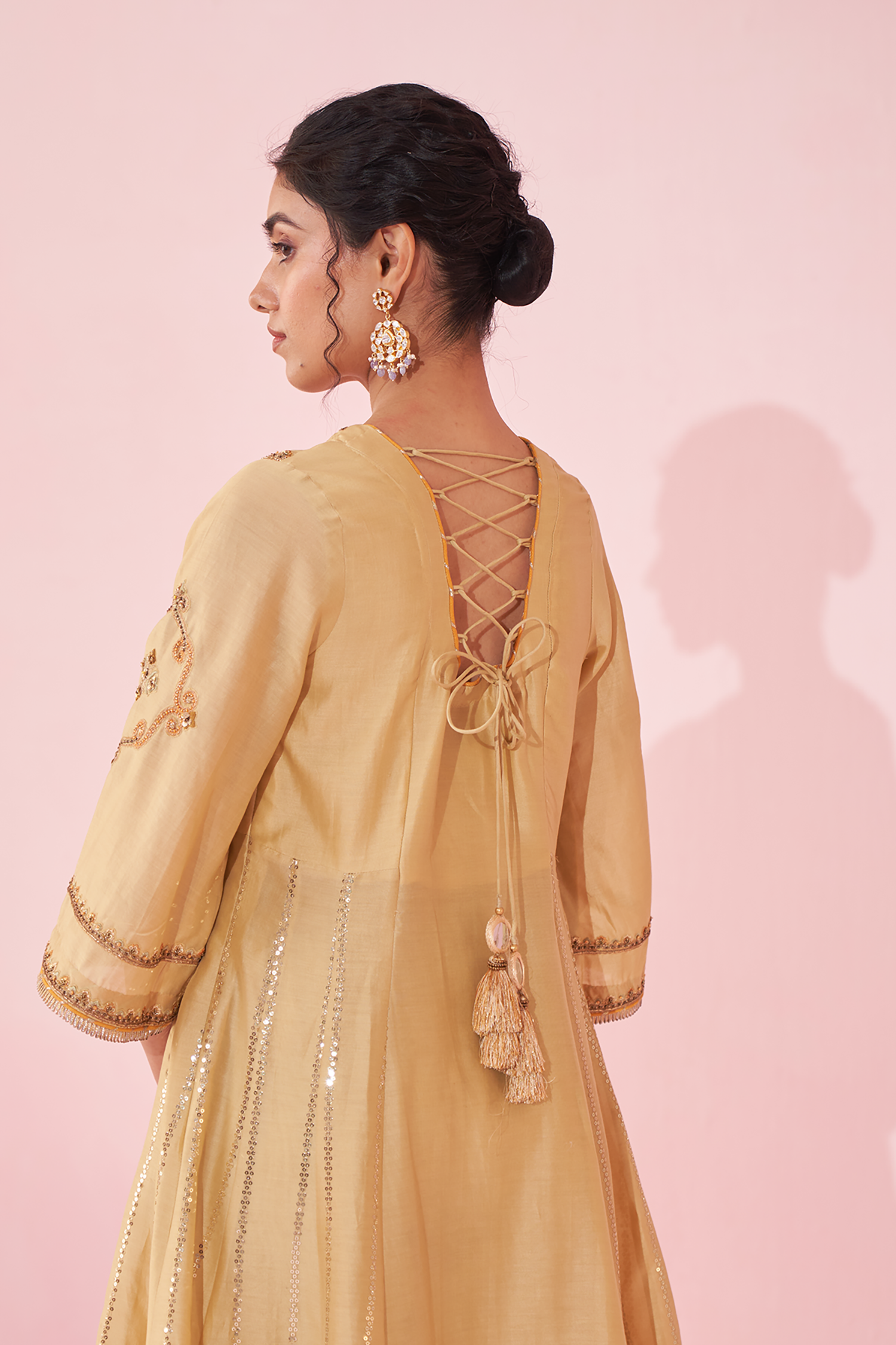 Gulzar Yellow Anarkali Set