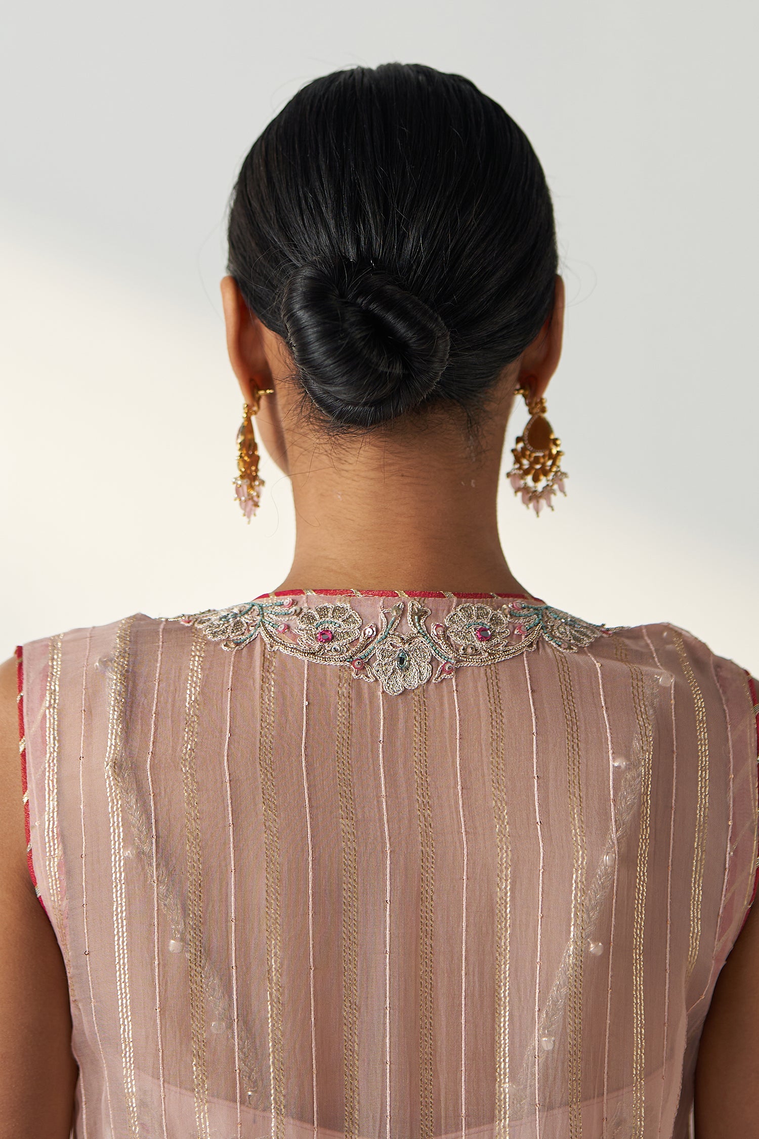 Prisha Blush Pink Cape Gharara Set