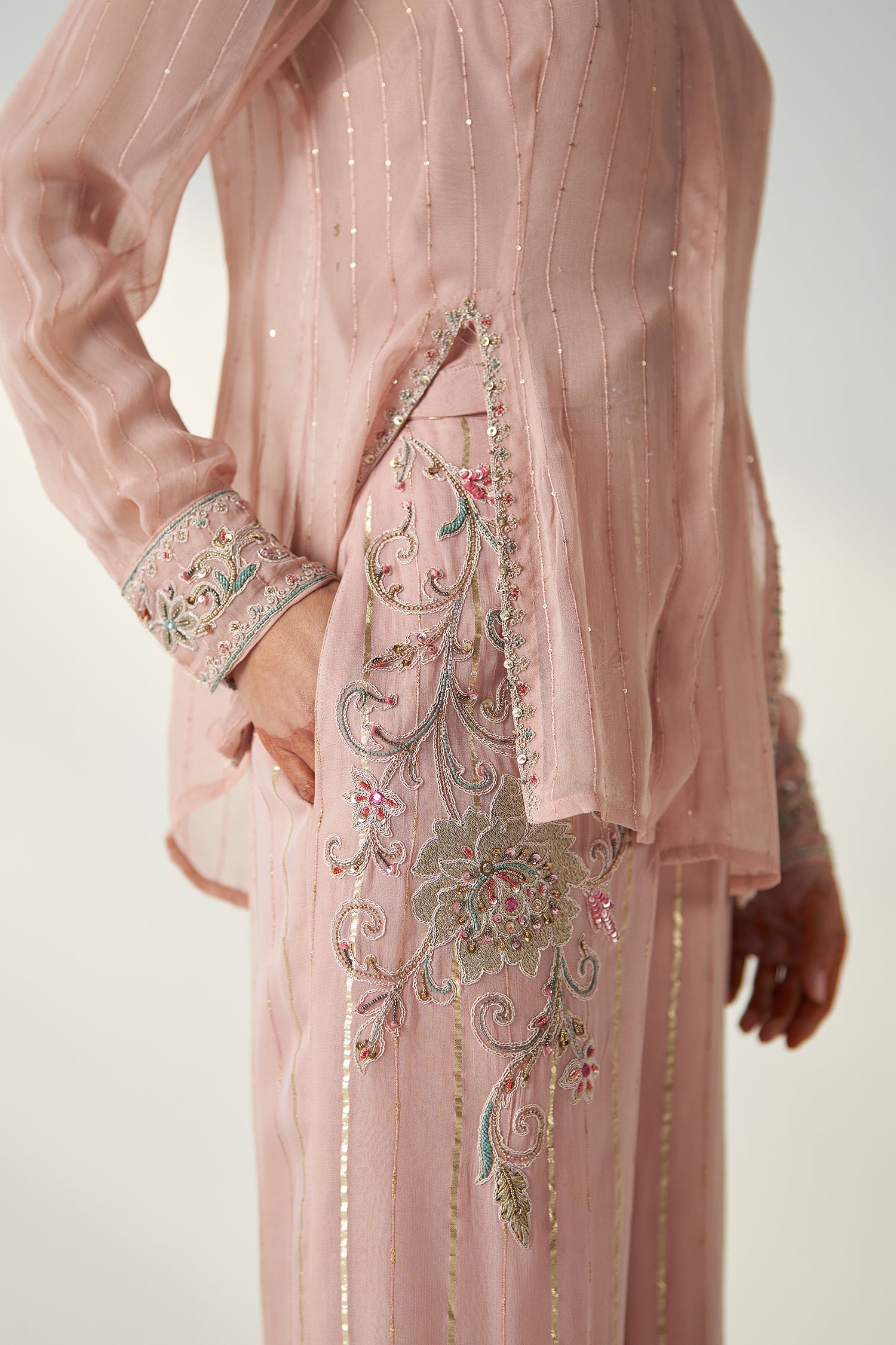 Vani Blush Pink Shirt Pant Set