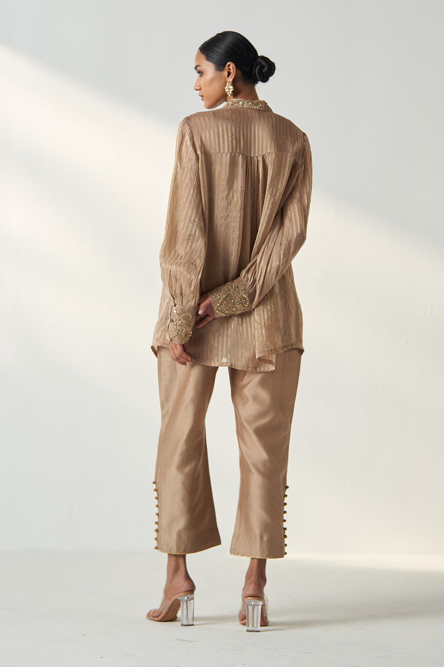 Oorvi Fawn Shirt Pant Set
