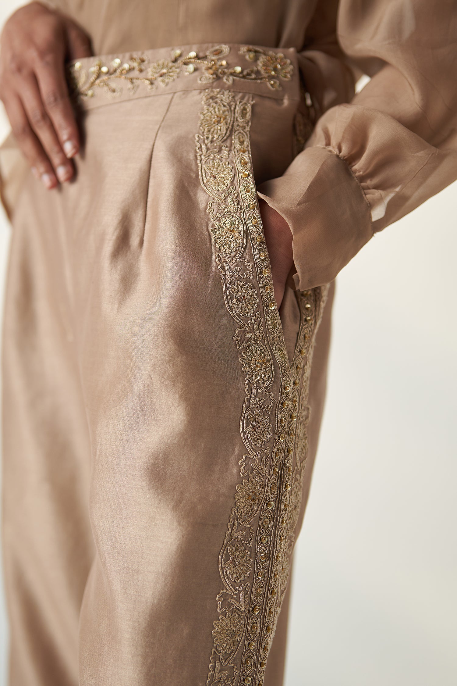 Padma Fawn Shirt Pant Set