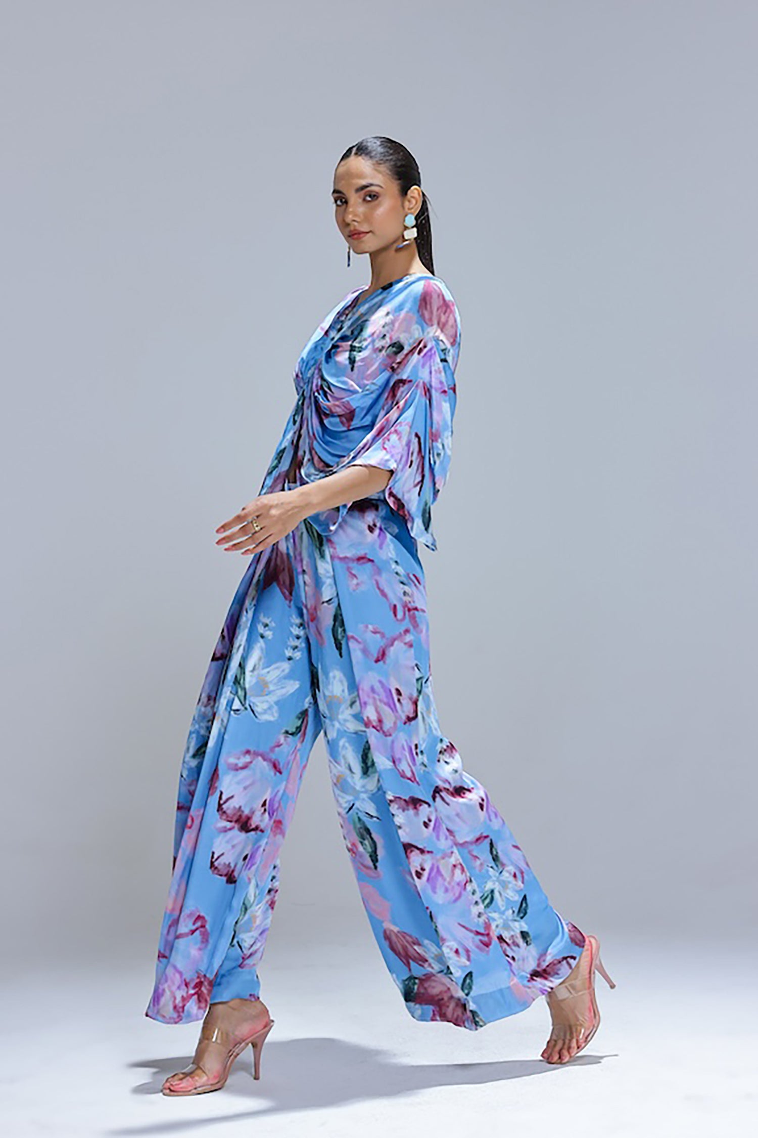 Lyla Draped Blouse With Pants
