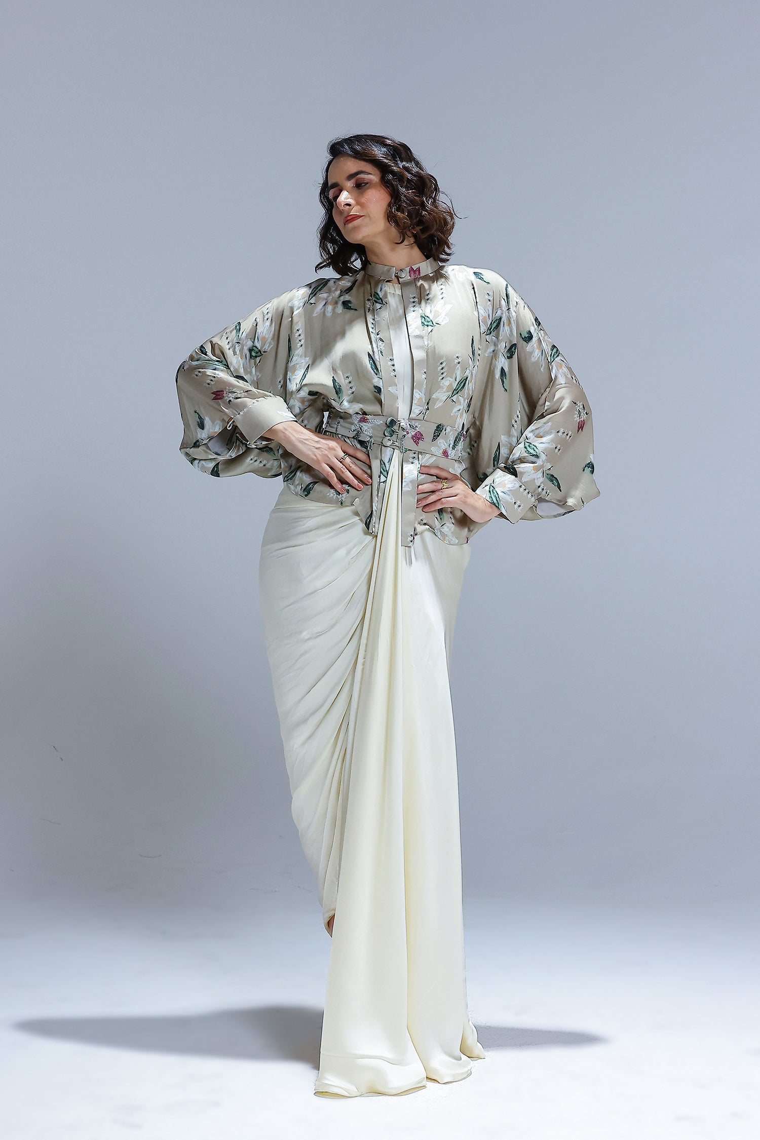 Jasmine Kimono
With Draped Gown
