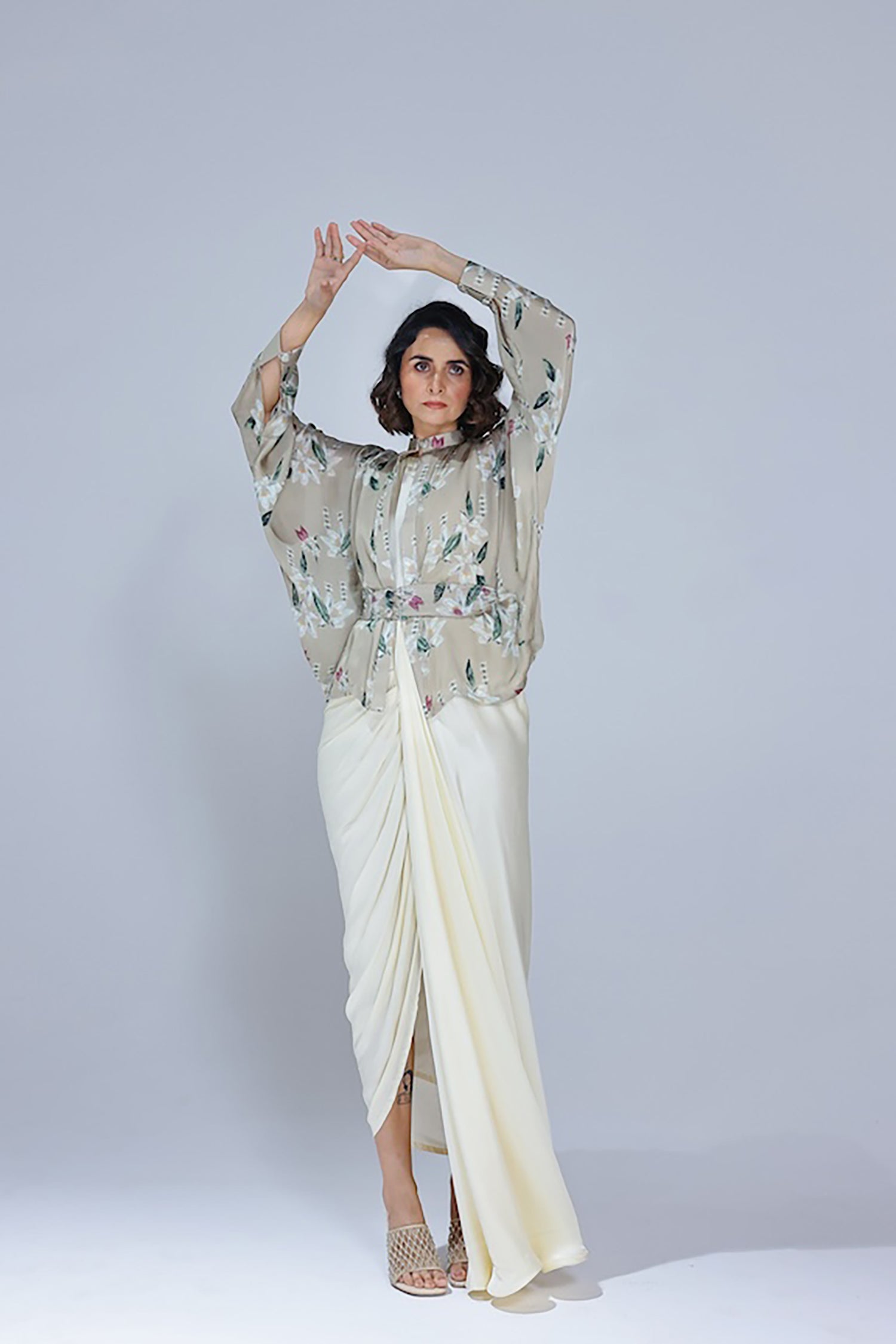 Jasmine Kimono
With Draped Gown