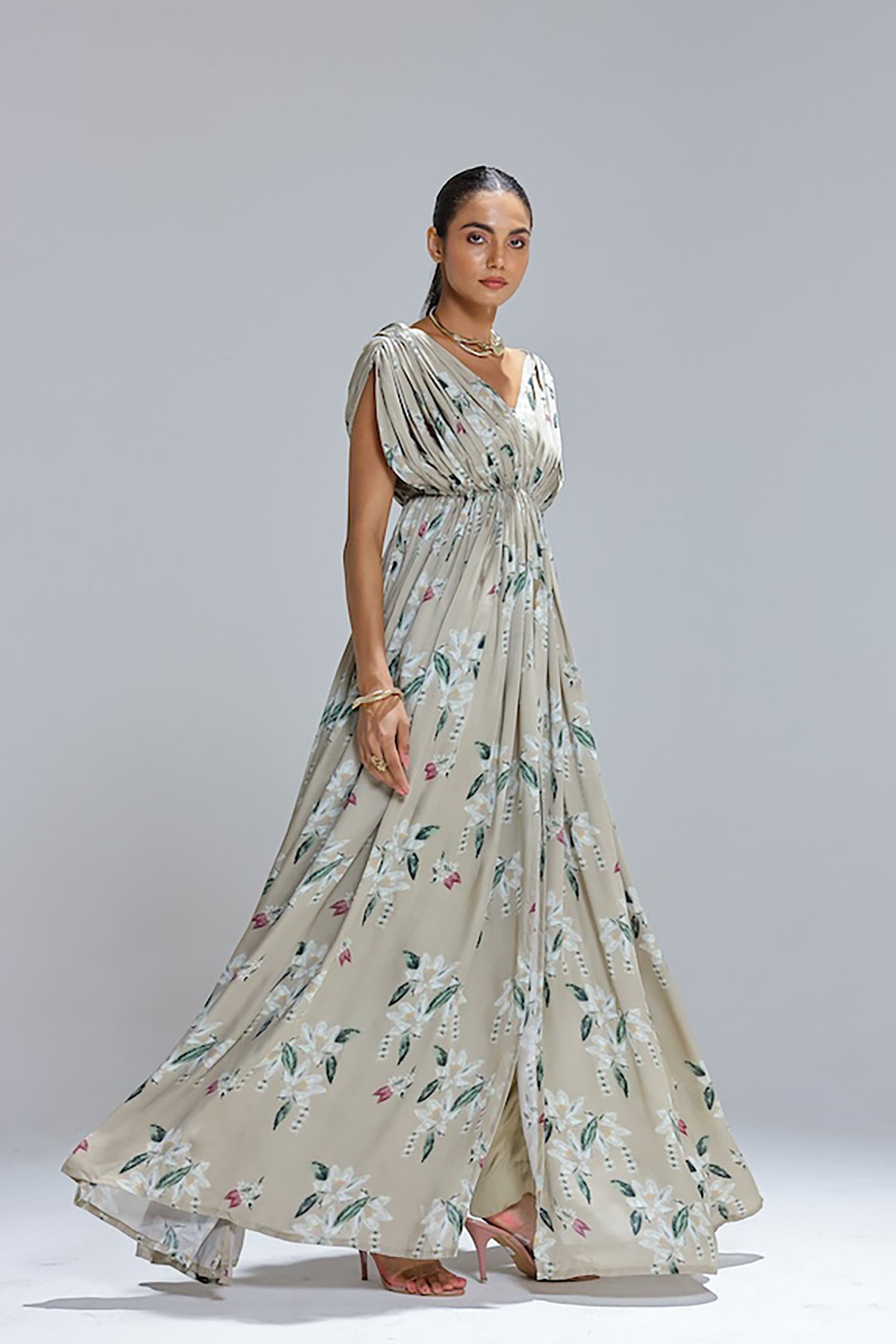 Jasmine Hand Draped Kurta Set