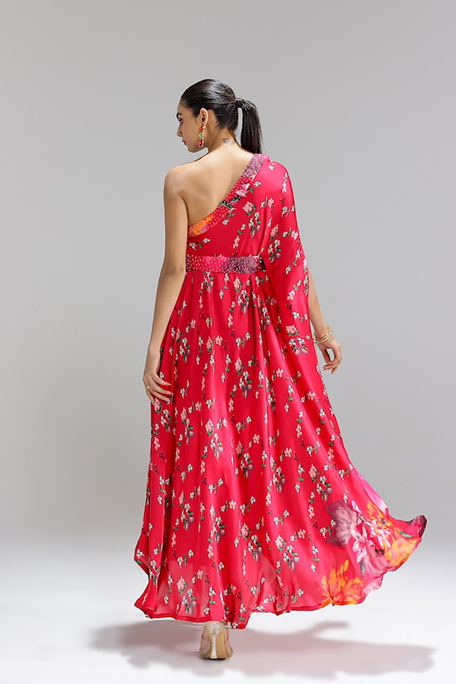 Floralia One Shouder Gown