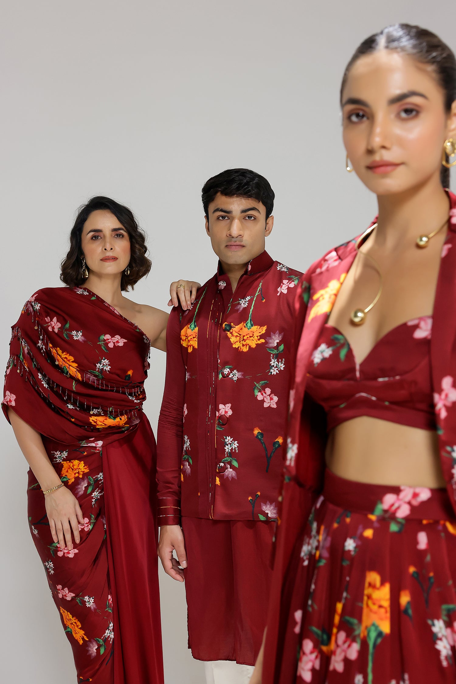 Scarlett Kalidar Skirt With Jacket And Blouse