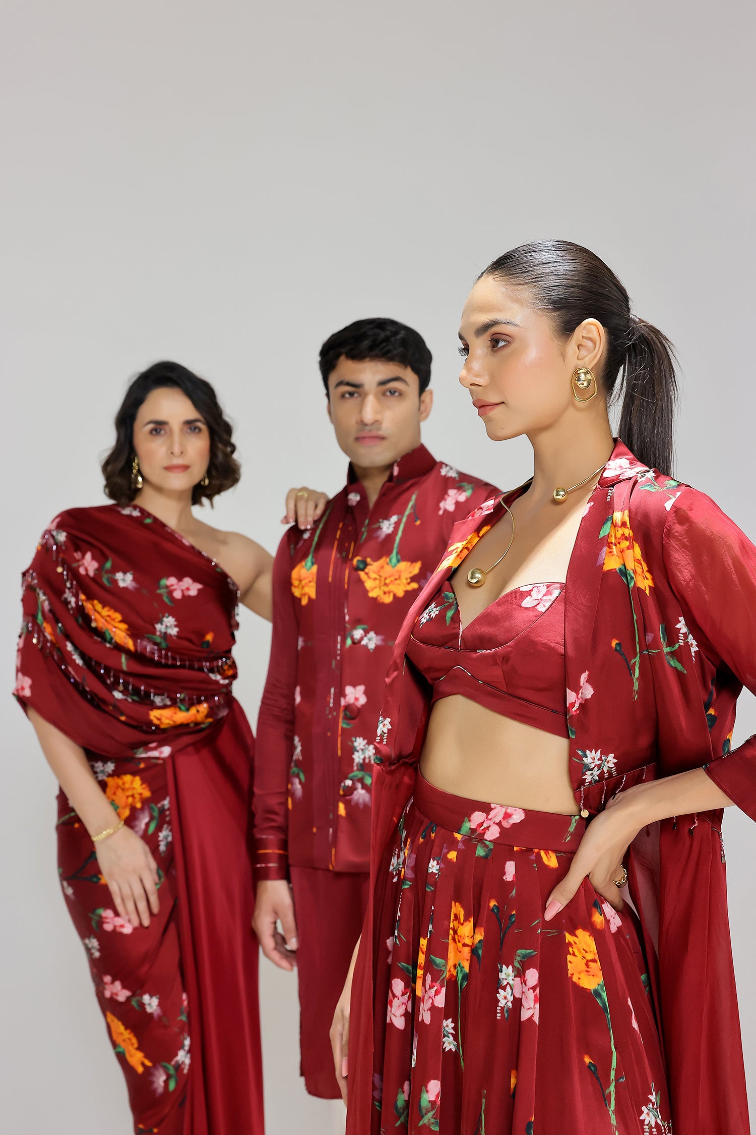 Scarlett Kalidar Skirt With Jacket And Blouse
