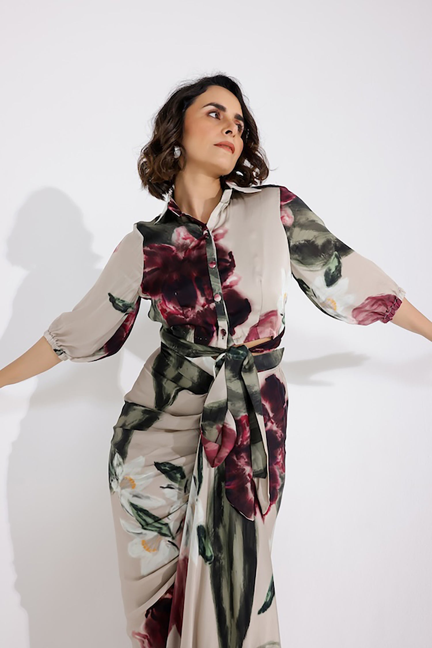 Ivy Gardenia Shirt With Skirt