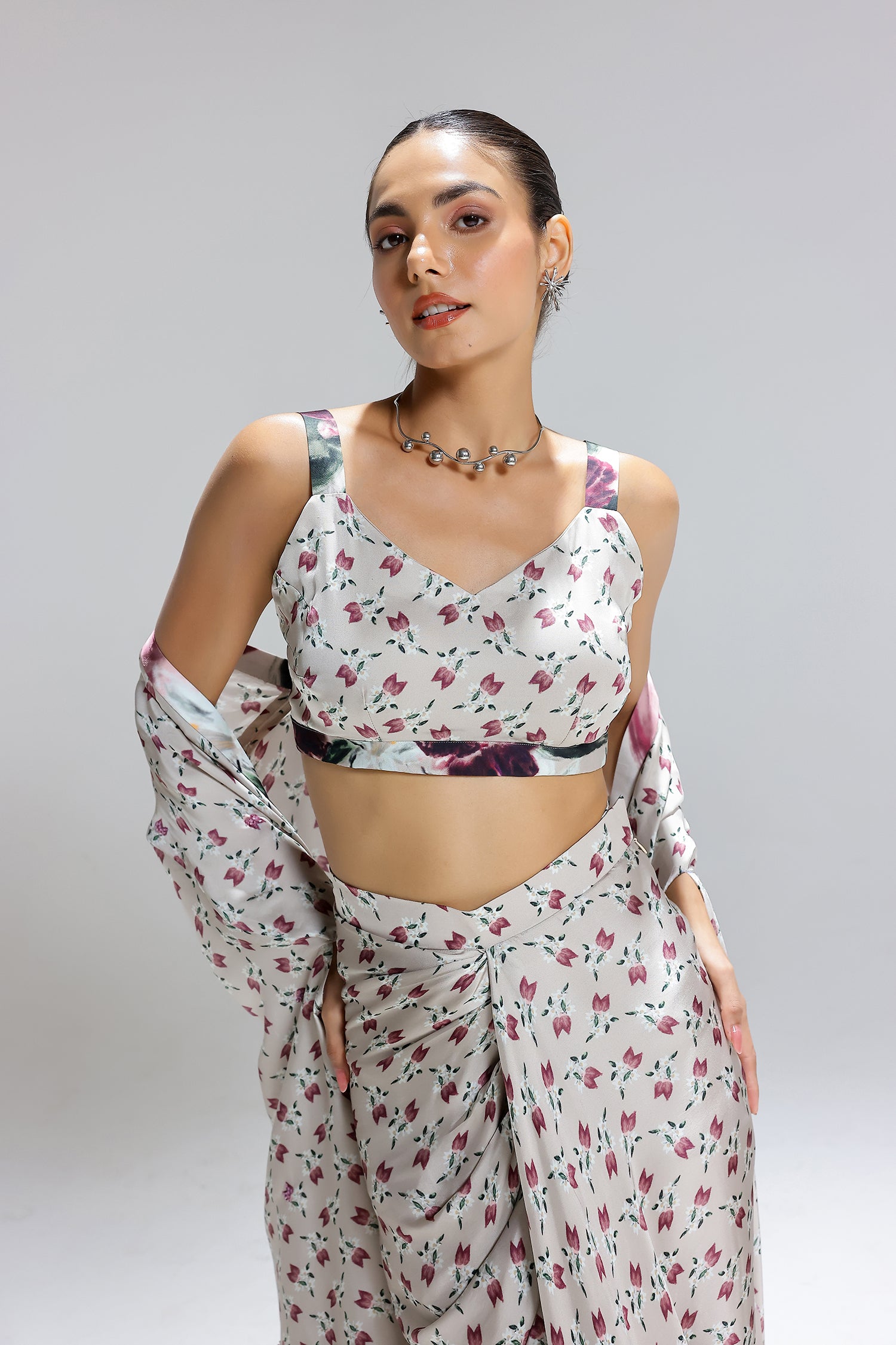 Flora Skirt With Bustier And A Shrug