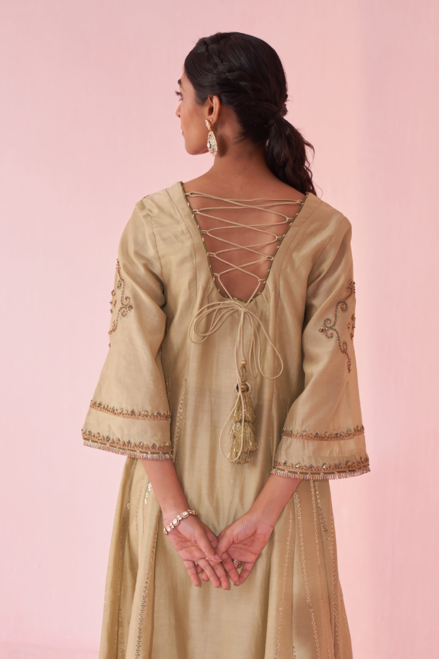 Gulzar Green Anarkali Set