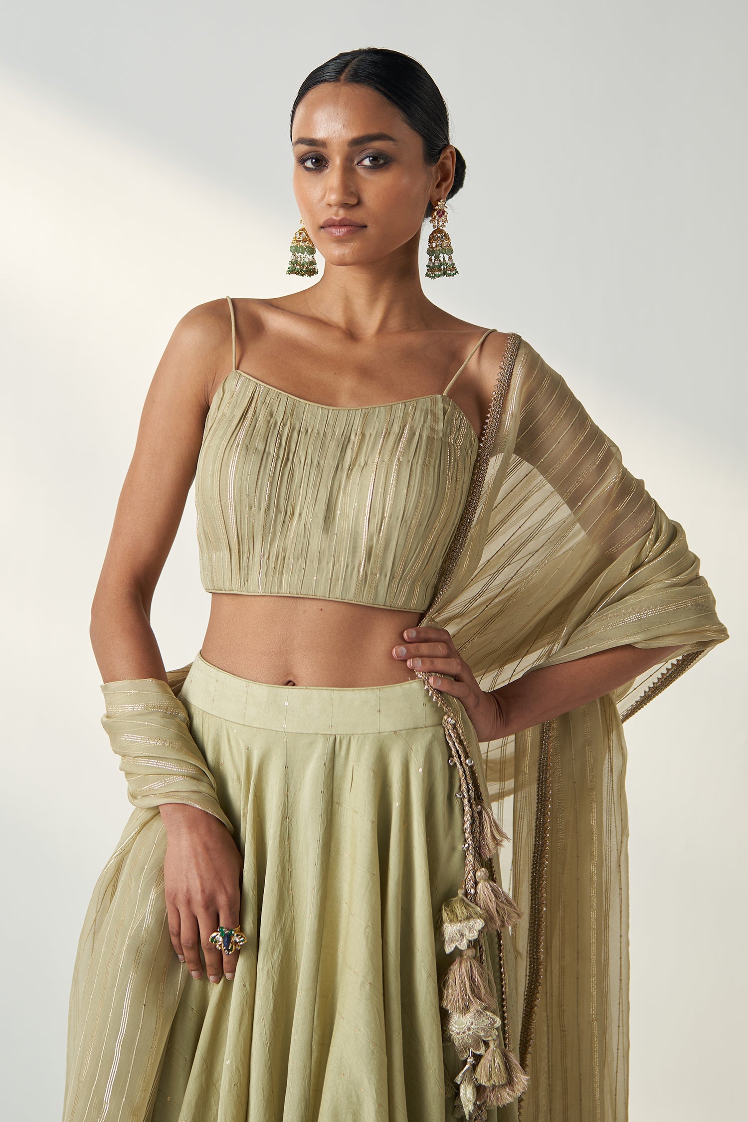 Rajita Green Lehenga Set