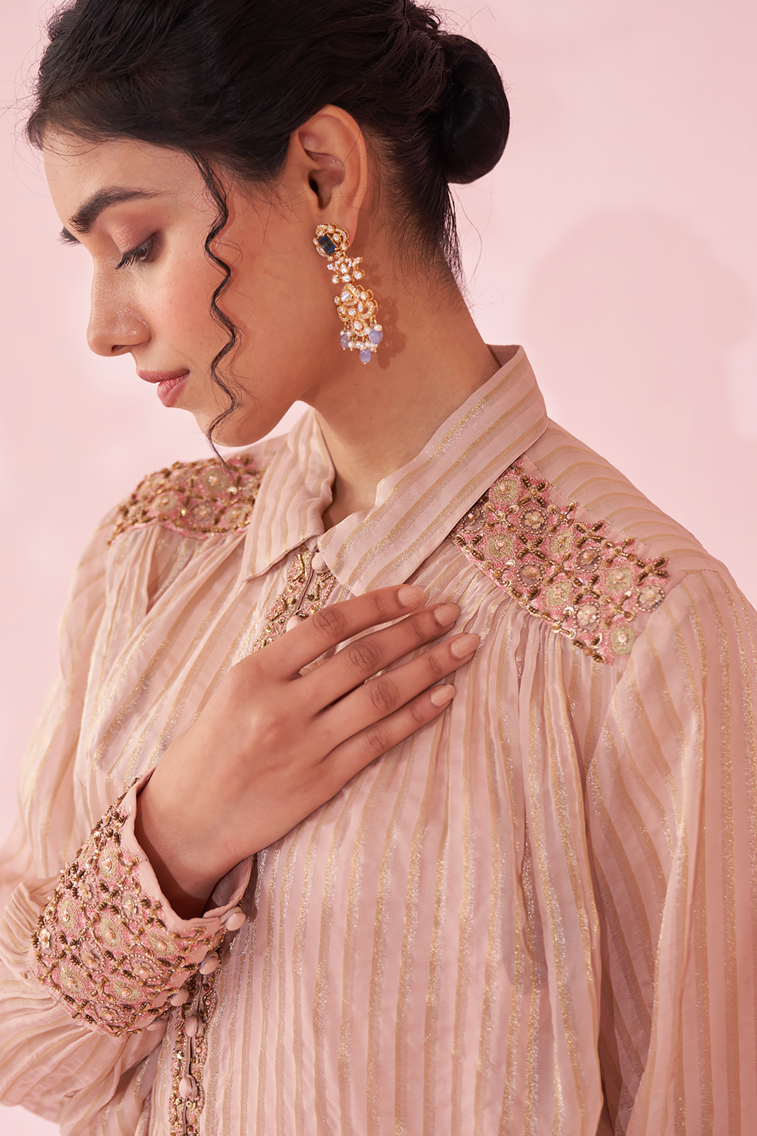 Gina Blush Pink Shirt Pant Set
