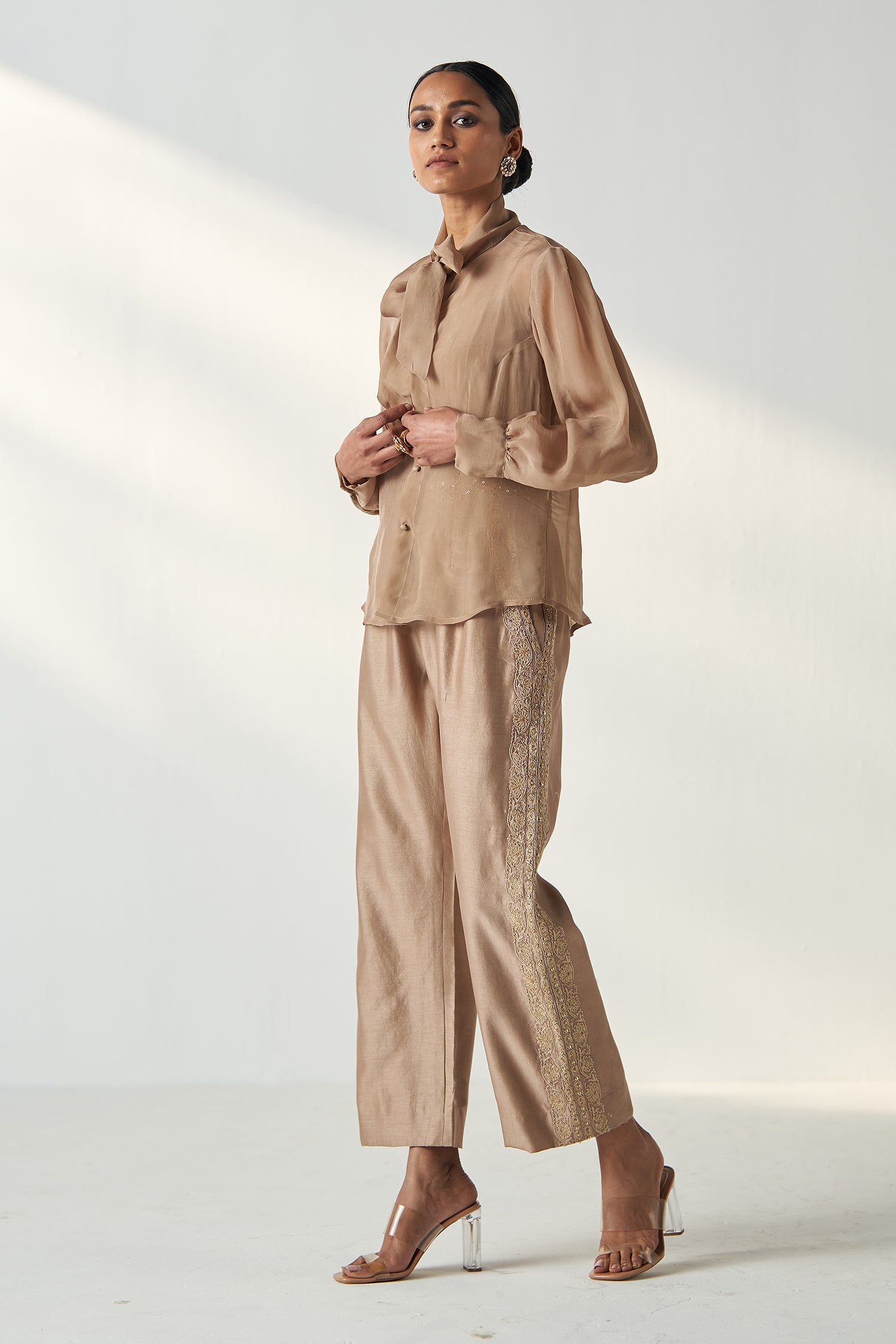 Padma Fawn Shirt Pant Set