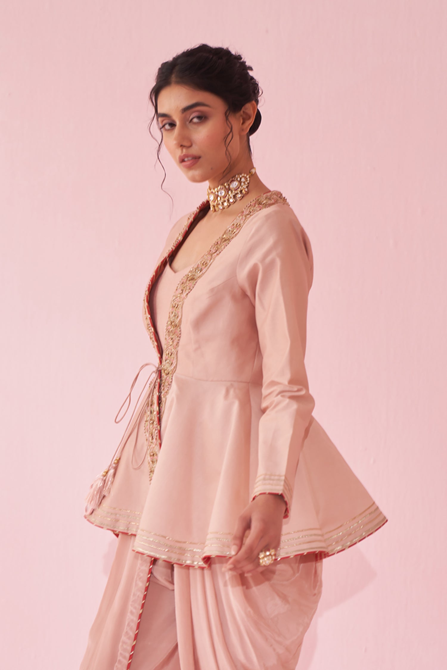 Gulnaz Blush Pink Kurta Set