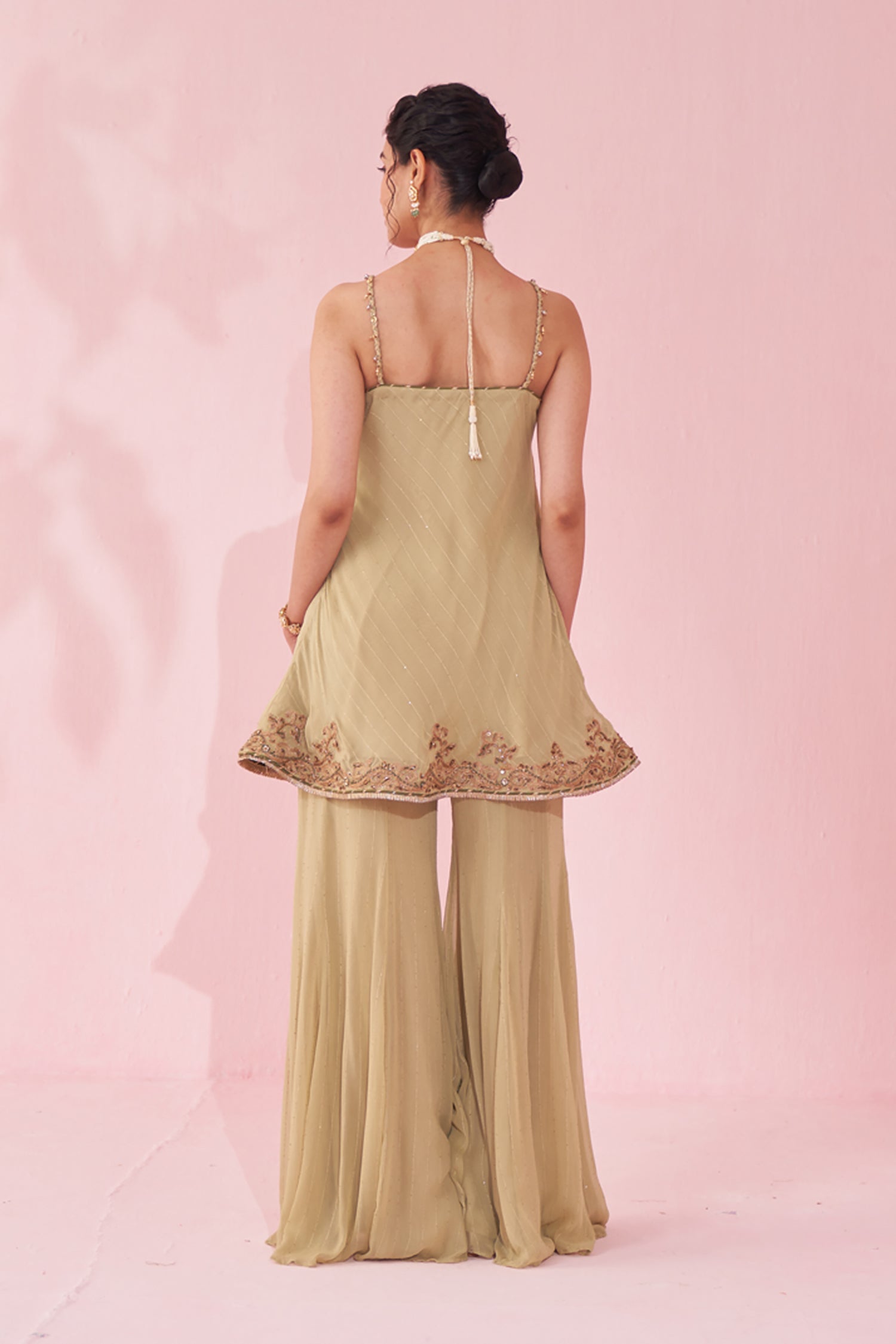 Genda Green Sharara Set