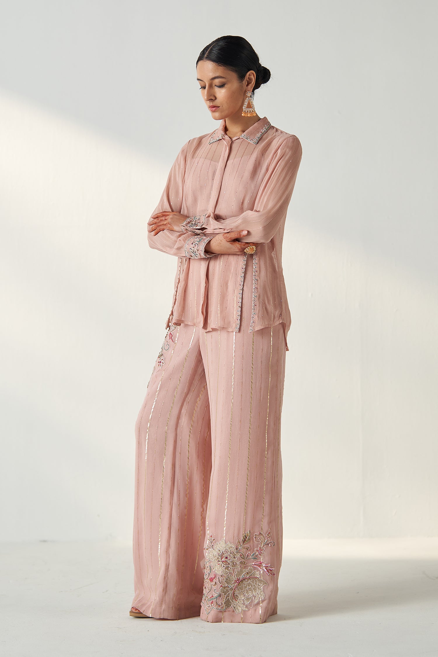 Vani Blush Pink Shirt Pant Set