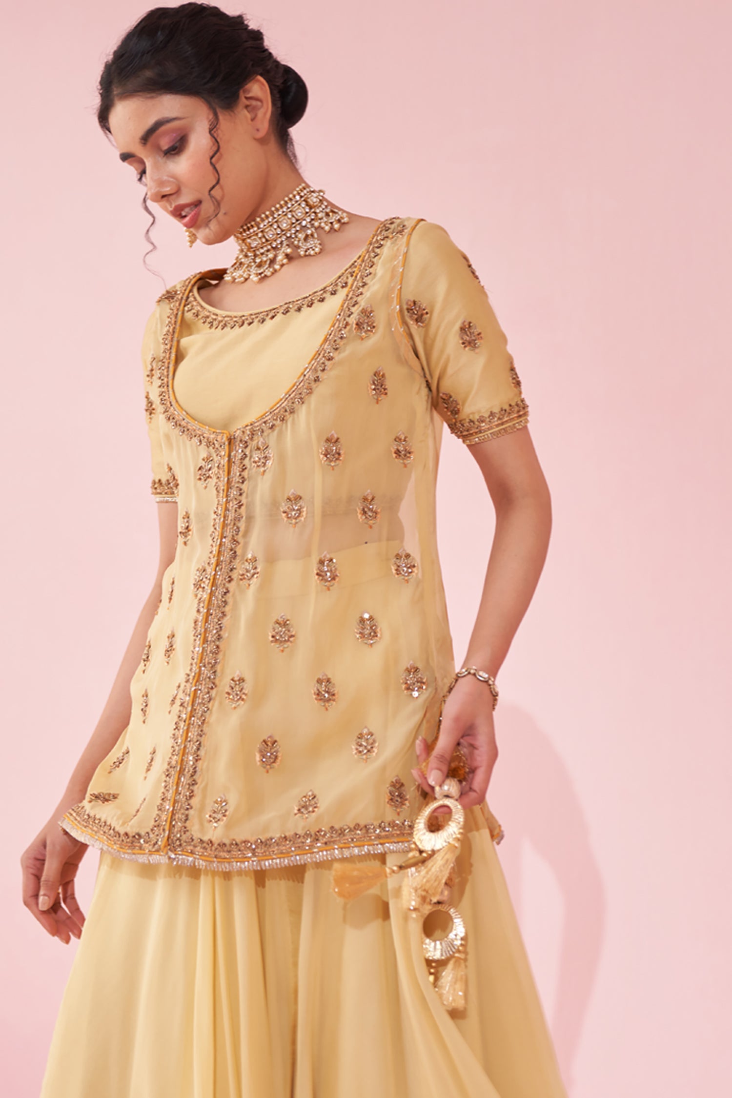 Gulmohar Yellow Lehenga Set