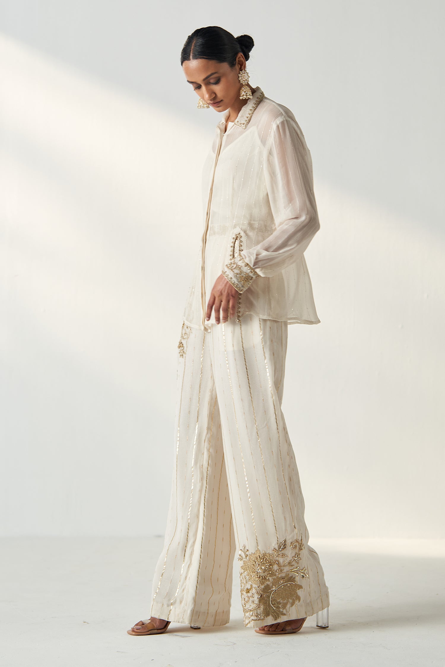 Vani Ivory Shirt Pant Set