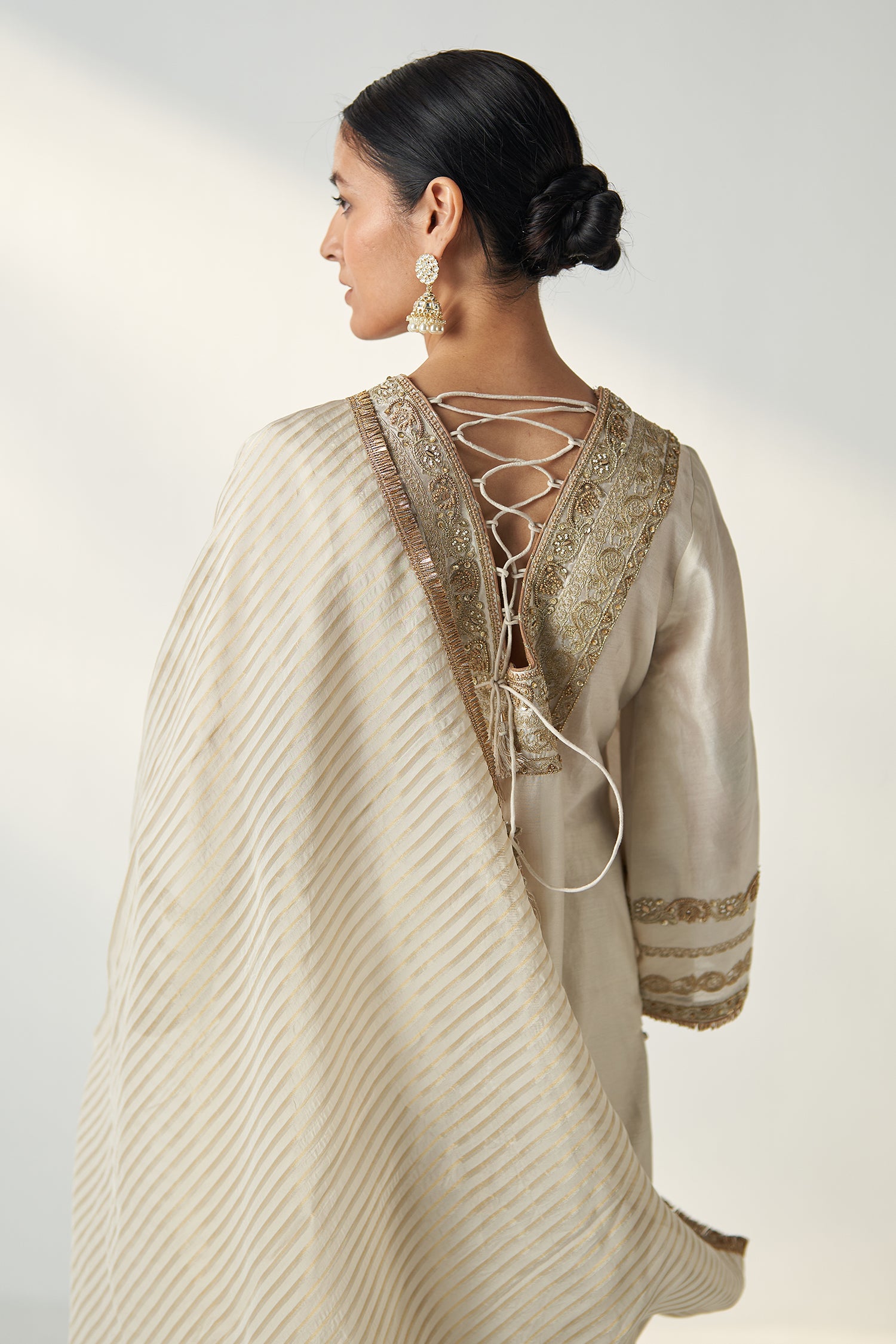 Roop Ivory Kurta Pant Set