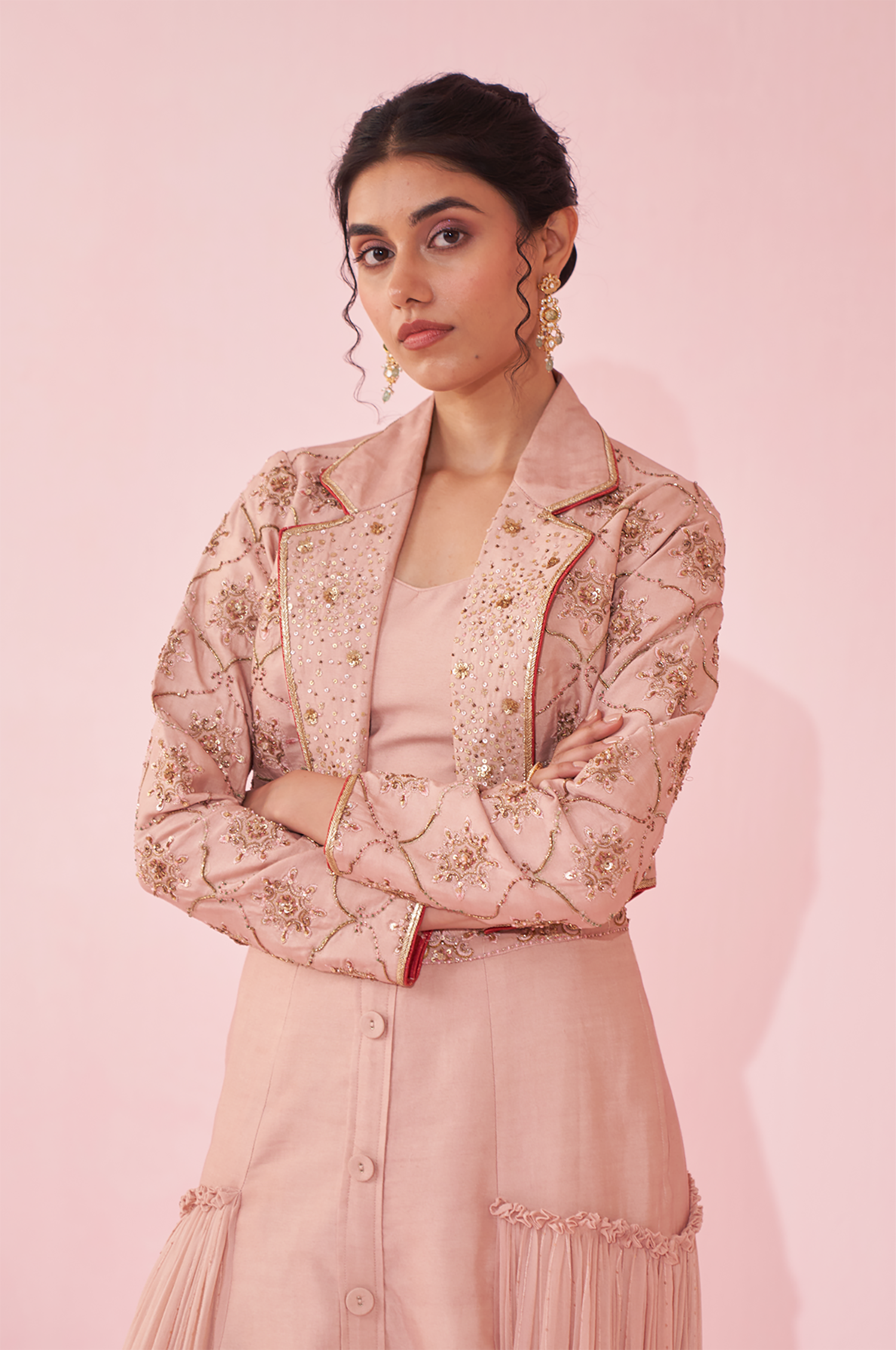 Gaarvi Blush Pink Lehenga Set