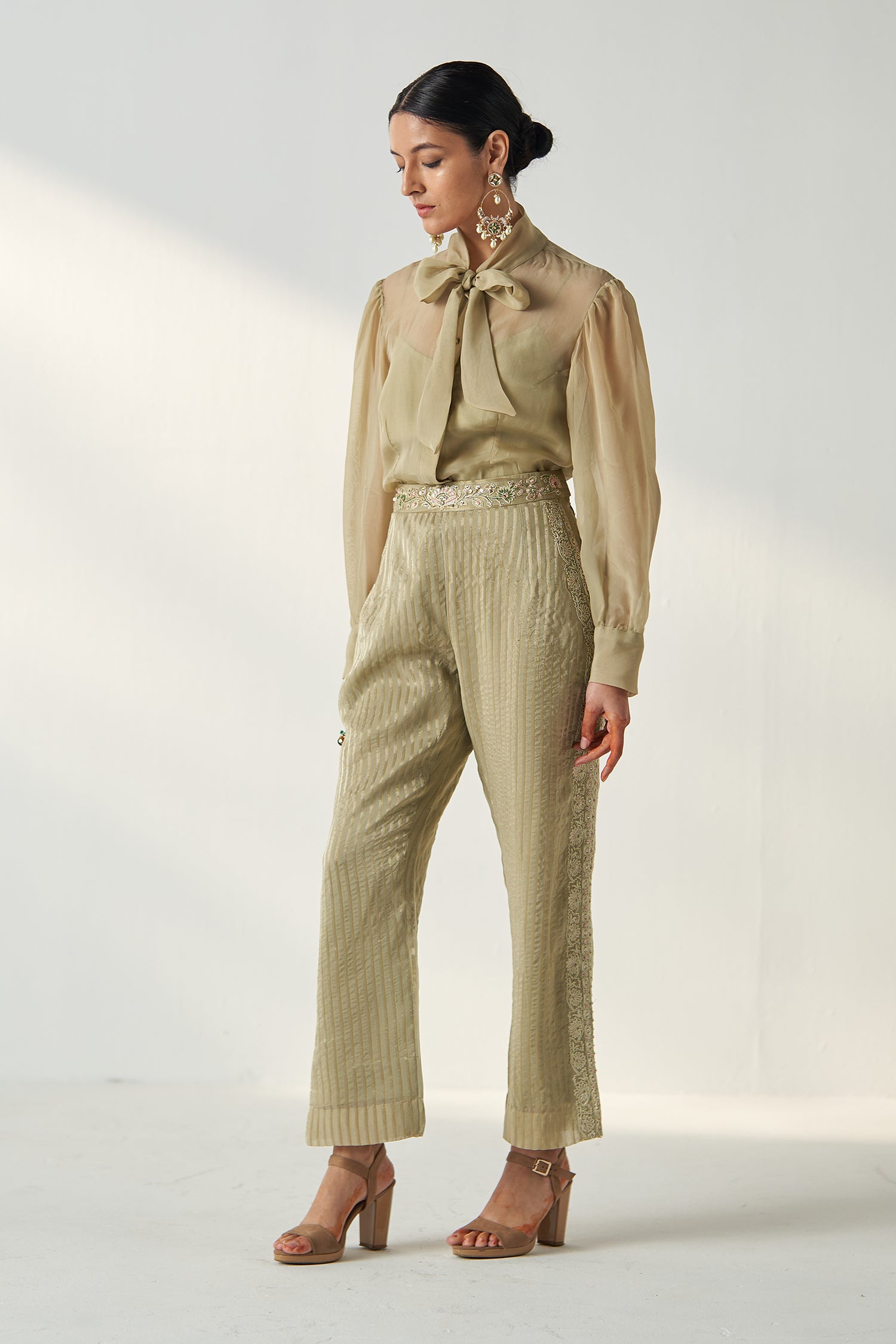 Padma Green Shirt Pant Set