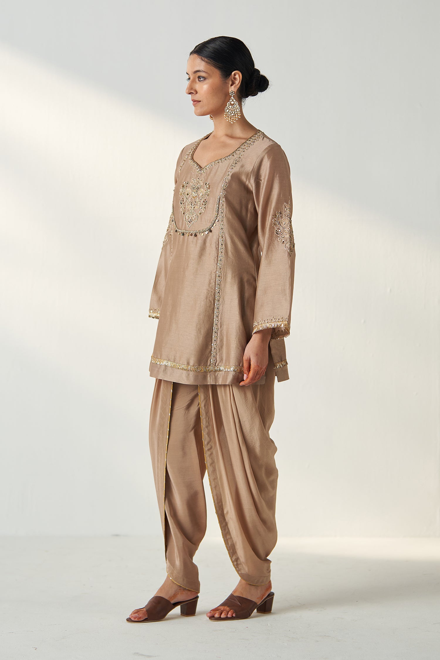 Pihu Fawn Tulip Pant Set
