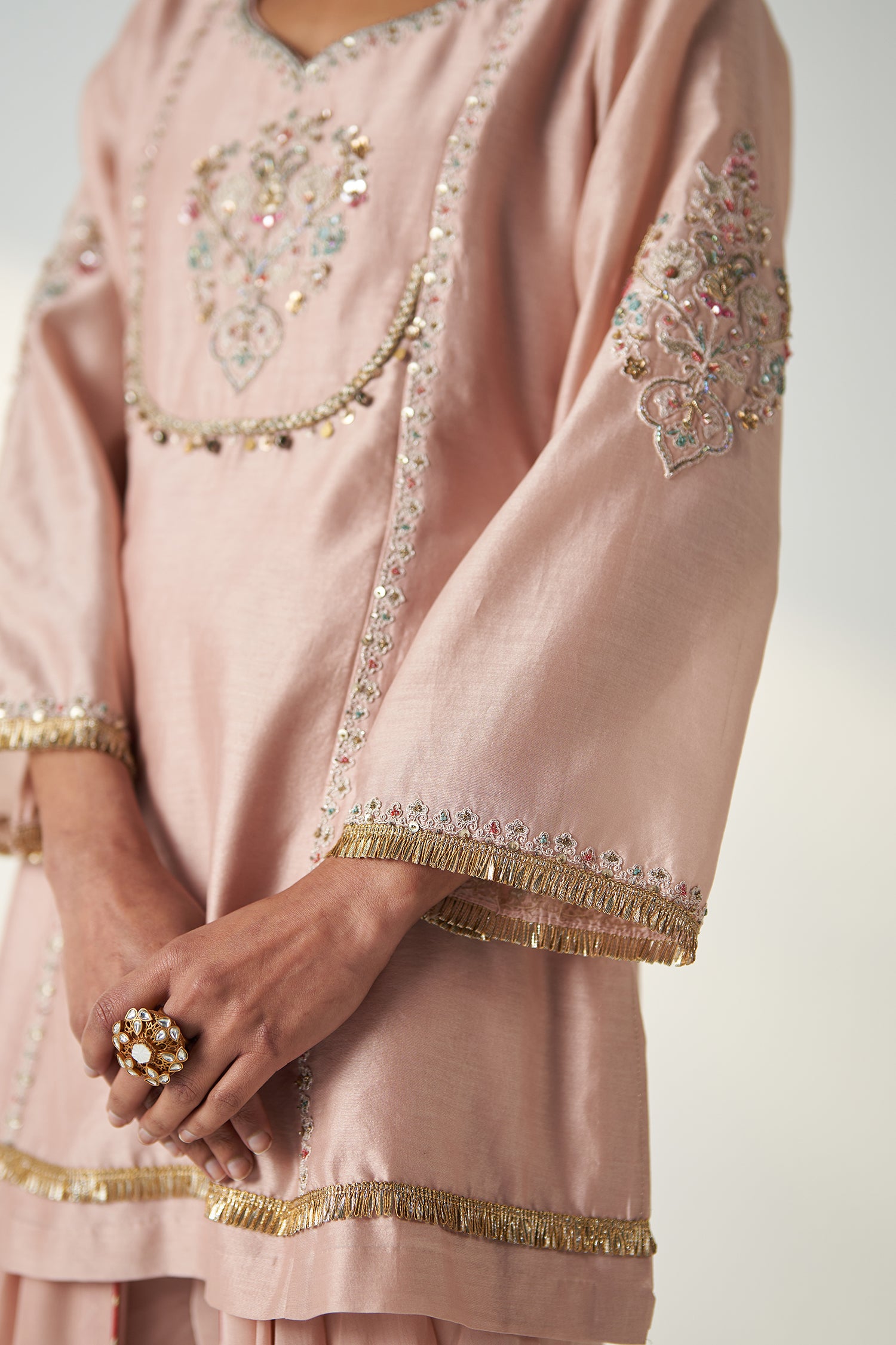 Pihu Blush Pink Tulip Pant Set