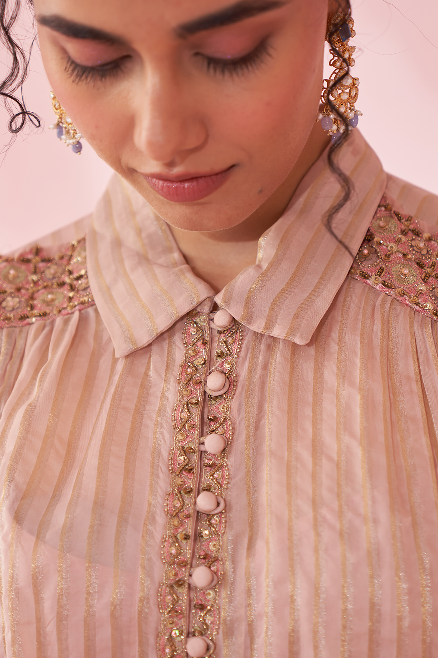 Gina Blush Pink Shirt Pant Set