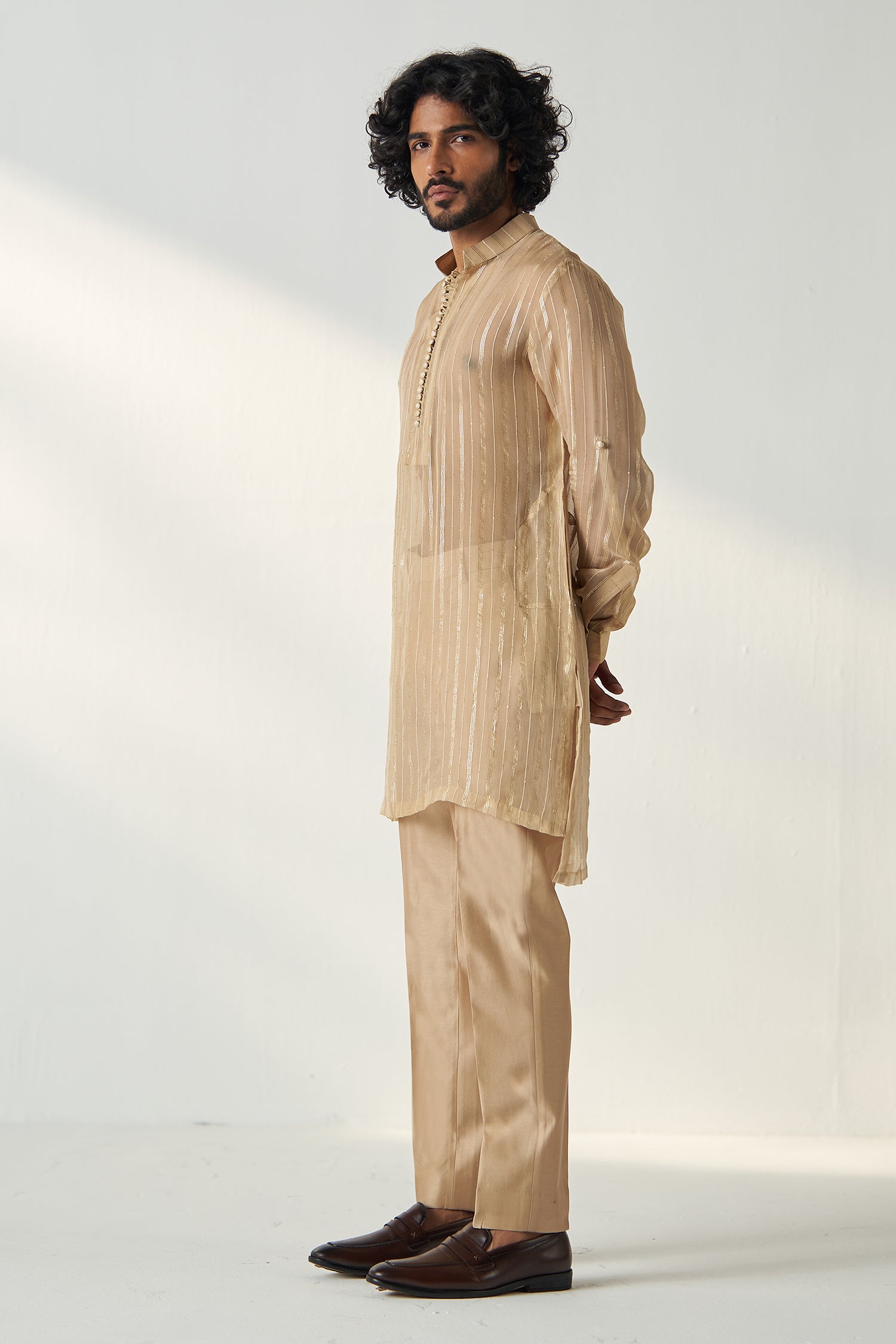 Omkar Gold Beige Co-ord Set