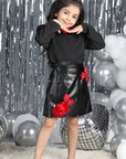 Top N Skirt with Flower Motifs On Skirt