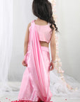 Pink Pearl Embroidered Top with Dhoti