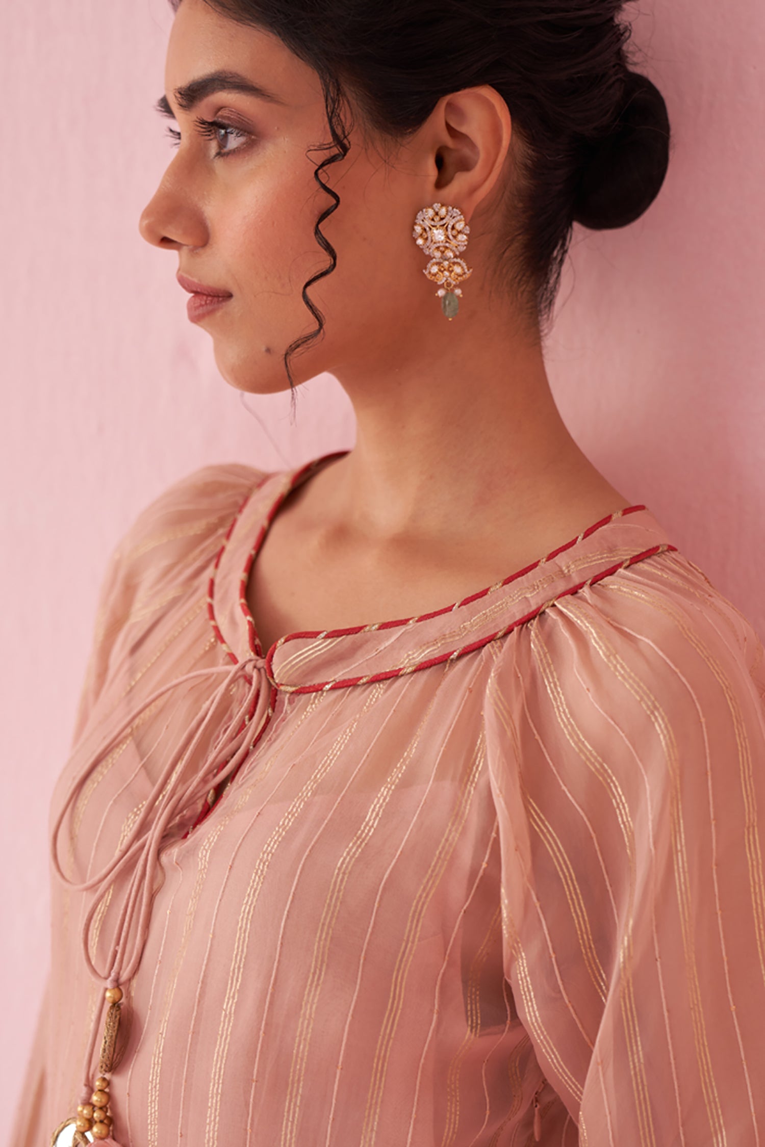 Gajara Blush Pink Shirt Pant Set