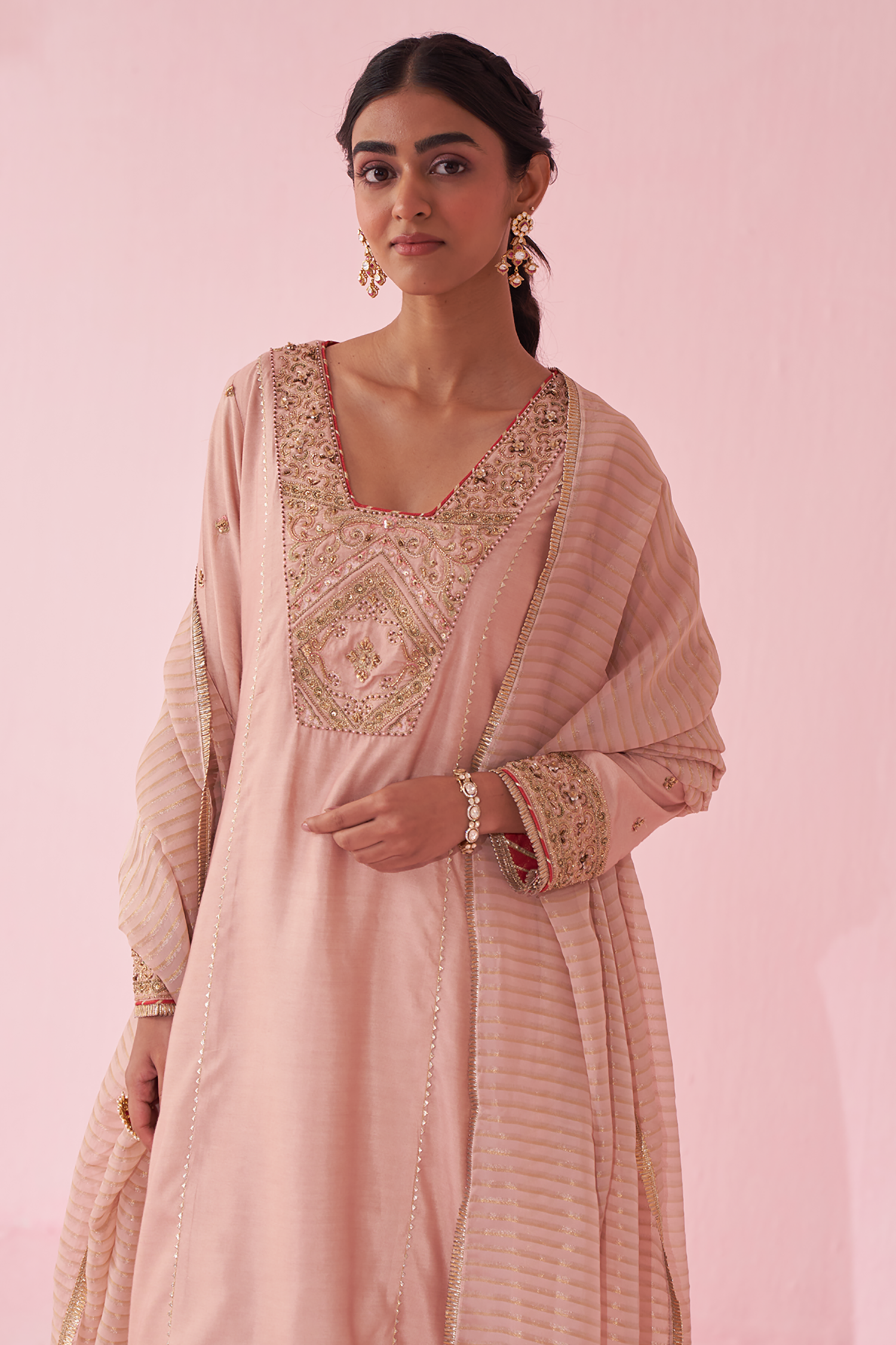 Gulnar Blush Pink Kurta Set