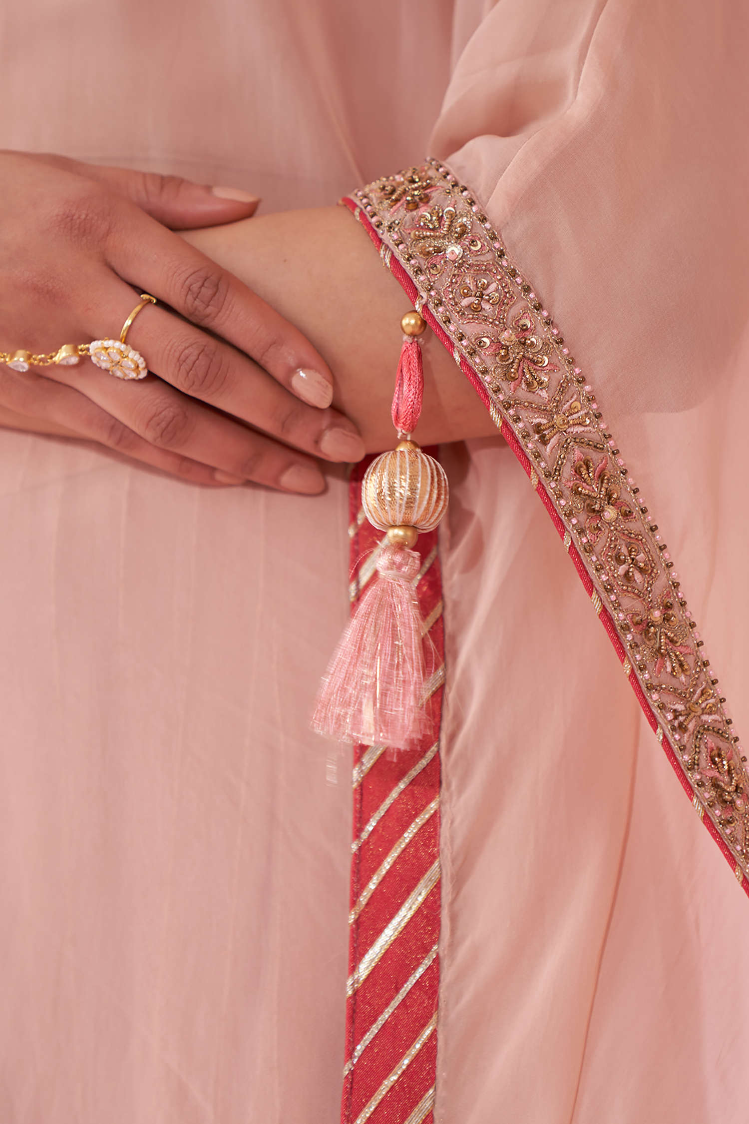 Gulzaar Pink Kaftan Set