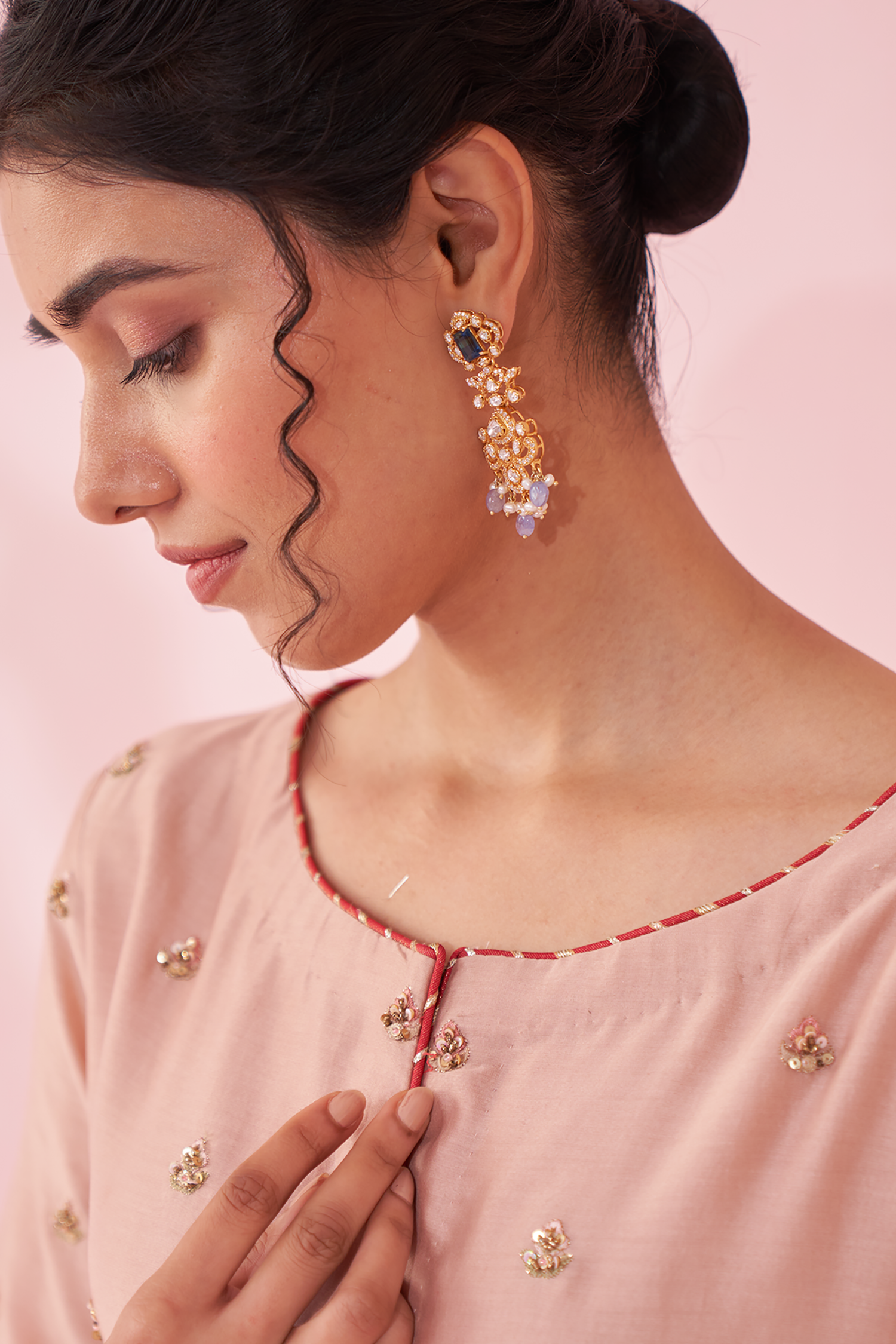 Gulbadam Blush Pink Co-Ord Set