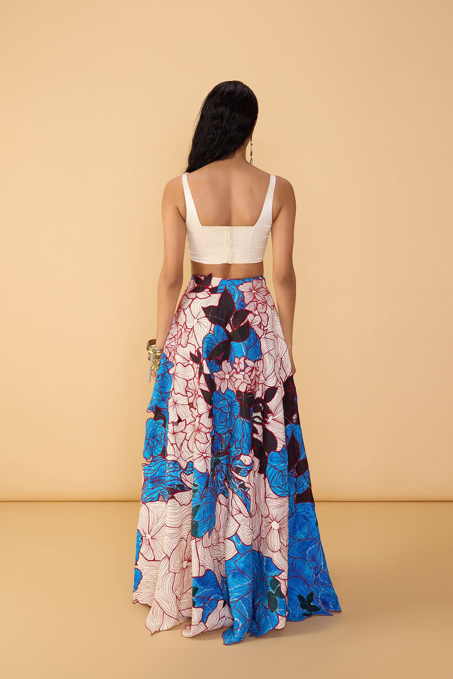 Malaika Bustier, Sachi Lehenga Skirt and Scallop Dupatta