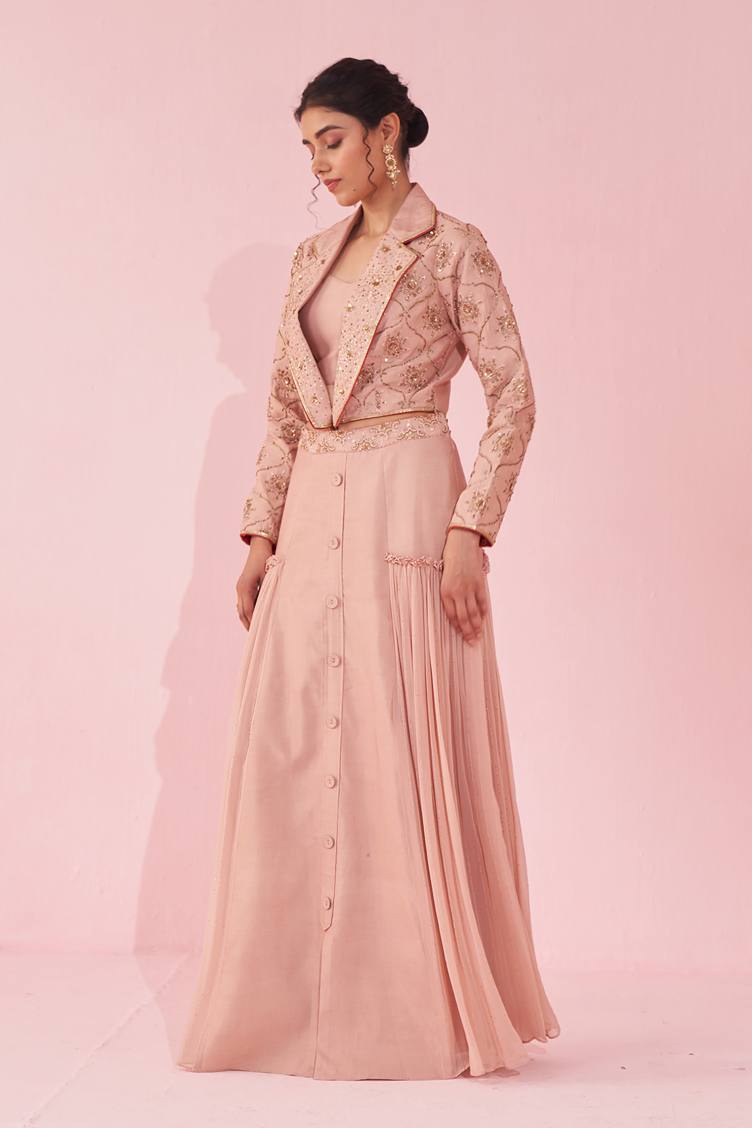 Gaarvi Blush Pink Lehenga Set