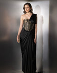 Noir Drape Corset Saree