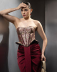 Valencia Peplum Corset Set