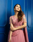 Coral Lehenga Saree