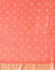 Traditional Banarasee Bandhani Saree In a Vibrant Orange Color
