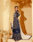 Intricately Handcrafted Anarkali with Peek-a-boo Neckline and Bandhani Dupatta