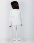 Boys Coat Pant Shirt & Bow Set with Stylish Lapel