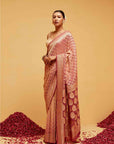 Traditional Maroon Georgette Bandhani Banarasee Saree