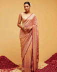 Traditional Maroon Georgette Bandhani Banarasee Saree